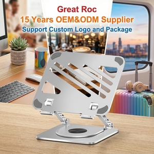 <span class=keywords><strong>Support</strong></span> pour ordinateur <span class=keywords><strong>portable</strong></span> en aluminium, base rotative à 360 degrés, pliable, hauteur et angle réglables, <span class=keywords><strong>support</strong></span> pour tablette et ordinateur <span class=keywords><strong>portable</strong></span> jusqu'à <span class=keywords><strong>17</strong></span> pouces - Product Image 4
