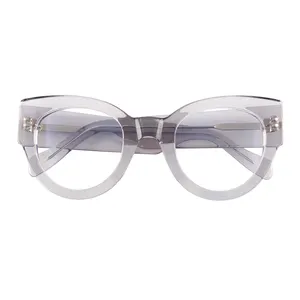 ファンシーデザインヴィンテージキャットアイグラス女性ブランドデザイナーアセテートクリア眼鏡フレーム