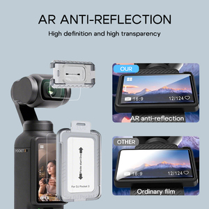 Protector de Pantalla de Vidrio Templado Super Clear 9H 2.5D con Anti-Reflejos AR e Impermeable para Cámara de Acción DJI Osmo Pocket <span class=keywords><strong>3</strong></span> - Product Image 6