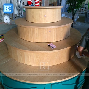 Özel ticari bakkal şeker toplu ekran yuvarlak katmanlı akrilik Bin vitrin merkezi perakende kat ada standı - Product Image 5