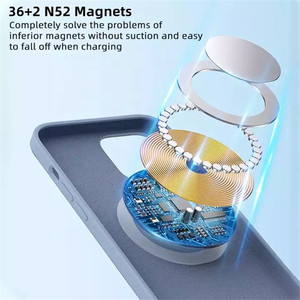 Pour <span class=keywords><strong>iPhone</strong></span> 14 Pro Max <span class=keywords><strong>Magsafe</strong></span> Silicone Liquide Étui Magnétique Fort IP 13 Pro <span class=keywords><strong>12</strong></span> <span class=keywords><strong>Mini</strong></span> Cas IP 14 Série Couverture de Charge Sans Fil - Product Image 5