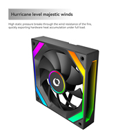 Ventilateur de boîtier d'ordinateur Zeromaster Infinity Reverse Blade 120 mm ARGB de haute qualité pour CPU avec roulement fluide et refroidissement 56 CFM