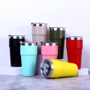 Custom Logo Powder Coated 20Oz Termos Stainless Steel Insulated Thermal Cup 16Oz 20 Oz 30Oz Tumbler Coffee Mug - Product Image 1