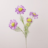 Bouquet de fleurs artificielles en fausse scabieuse, fait main, en gros, pour la décoration de la maison et d'Halloween