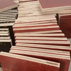 Red Mr E0 3-ply Boards Film Faced Pine Poplar Sheet Board 18mm Plywood