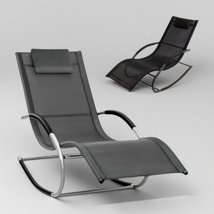 Kim loại ngoài trời KD giải trí ghế đi lang thang ghế ban công trong nhà Rocking Chair Sun <span class=keywords><strong>Lounger</strong></span> Patio Chaise <span class=keywords><strong>Lounger</strong></span> cho sân vườn - Product Image 1