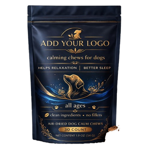 Friandises calmantes premium pour chiens et chats, soulagement naturel du stress, compléments alimentaires pour animaux de compagnie, fabricant OEM ODM, étiquette privée, emballage en vrac - Product Image 1