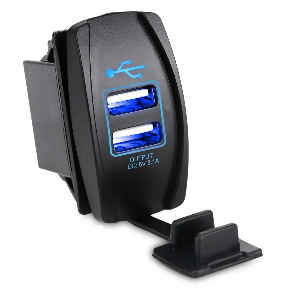 DS2013L-3.1A 3.1A 2.1A Dual Port Bus Boat Marine Car Charger 12V USB Socket