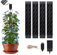 Support transparent en PP pour plantes grimpantes, empilable, en mousse de sphaigne, écologique, pour Monstera Deliciosa, lot de 2, pour jardin