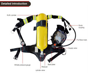 하이 퀄리티 소방 방진 자가 구조 SCBA 재사용 가능한 호흡기 소방 SCBA - Product Image 3