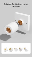 Sakelar Timer Pintar B22 85V-265V Kontrol Jarak Jauh Nirkabel Jam Dapat Diatur Bahan PC untuk Lampu Kamar Tidur Kantor Kamar Mandi