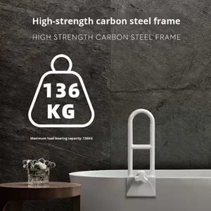Modern Bathtub Non-slip Get-up Aid Handrail Powder Coating 250 lb Weight Capacity for Elderly Pregnant Women Take Bath Safely - Product Image 3