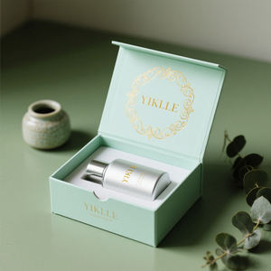 Kunden spezifische Goldfolie Logo Attar Parfüm Öl Papier box Achteckige Rollen flasche Verpackung Magnet Geschenk box mit Schaumstoffe insatz - Product Image 3