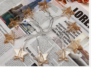 Trang Trí Giáng Sinh 2022 10LED Đèn Led Hình Trái Tim Tình Yêu Vòng Hoa Thẻ Ảnh Clip Led Chuỗi Đèn Cổ Tích - Product Image 6