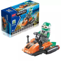 Mini Ensemble de Blocs de Construction Camion de Pompiers Militaire en ABS, Jouet Éducatif à Assembler Soi-même pour Enfants de 5 à 7 Ans, Cadeau