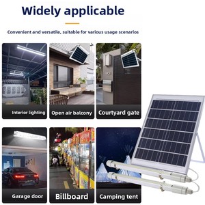 Lâmpada Solar LED Tubular 90cm para Uso Doméstico Interno e Externo, Varanda, Pátio, Recarregável, Ultra Brilhante, Alta Potência, IP65, ABS, Luminária de Parede 3.6V - Product Image 2