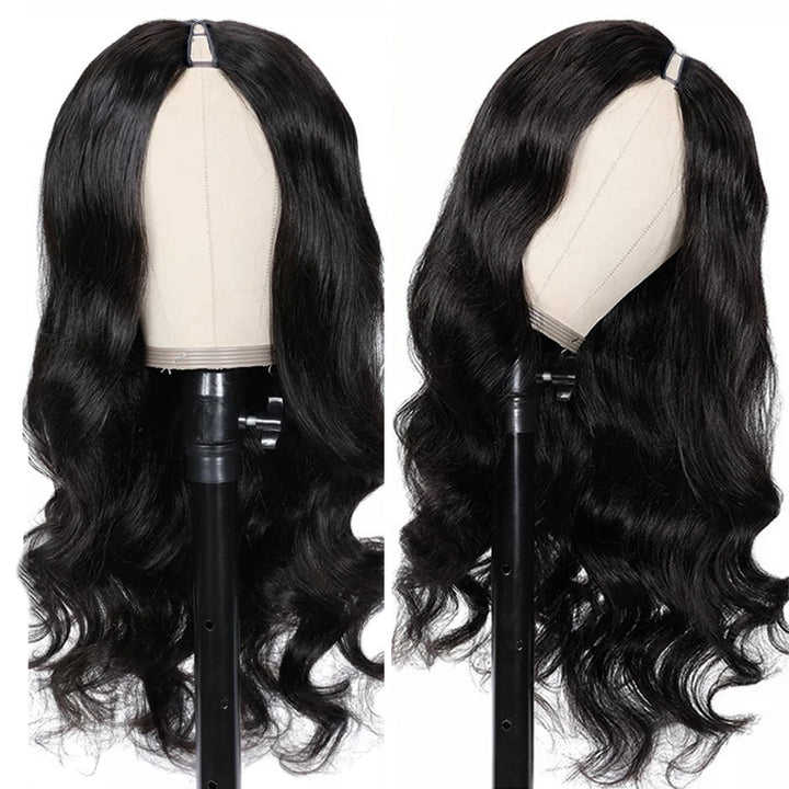 body wave v part wig