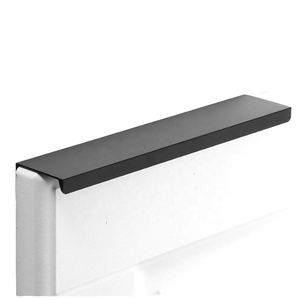 Black Aluminum Alloy Cabinet <strong>Door</strong> Handle with Anti Fingerprint Coating for Modern Kitchen Bathroom Drawer Pull 128mm Hole - Product Image 1