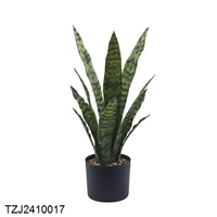 Bonsaï d'orchidée tigrée, plante serpent verte et jaune, Sansevieria en pot, arbre artificiel en plastique PVC, vert et jaune, bonsaï d'orchidée tigrée
