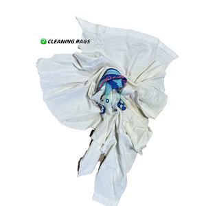 Good Absorbency 10Kg Rags White Cotton Textile Waste Bales Cloth Rags Industrial Cleaning <b>Wiping</b> Reclaimed Rags Cotton Cleaning - Product Image 1