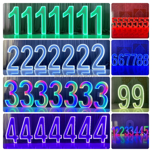 Lettres et chiffres lumineux en néon blanc en acrylique LED populaires pour la décoration de <span class=keywords><strong>mariage</strong></span> et de fête d'anniversaire - Product Image 6