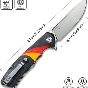 Navaja Plegable de Acero Inoxidable Personalizable con Mango G10, Herramienta Manual Portátil para Bricolaje, OEM Disponible - Product Image 2