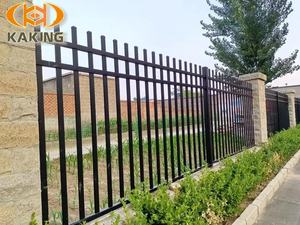 4x6 piedi barra rotonda nera scherma fattoria prefabbricata lancia in alluminio estrusione porta scorrevole cancello e pannelli recinzione battente Post - Product Image 5