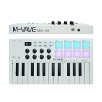 M - VAVE 25 - Key MIDI Keyboard Controller USB - Powered with RGB Pads for Music Production With 8 RGB Drum Pads Control Console
