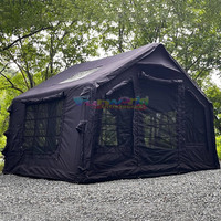 12 ㎡ 17 Air Tente Camping Maison Cabine Tente Avec 2 Chambres Grande Portable Gonflable Oxford Tissu Étanche En Plein Air Tente De Fête