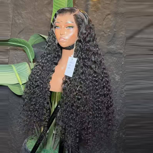 免费样品 原装越南HD蕾丝假发 人发闭合式假发 深波浪原生发HD蕾丝前额假发 - Product Image 1