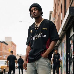 Custom Logo American Streetwear Silk <b>Screen</b> Printed Breathable Quick Dry Unisex Adult Football Jersey with Vintage <b>Mesh</b> Design - Product Image 1