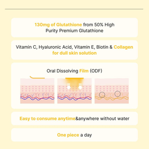 High quality private label Glutathione Whitening Resist skin oxidation and protect <b>liver</b> cells oral strip - Product Image 2