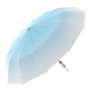 Parapluie pliable haut de gamme pour femme, 60 baleines, dégradé, entièrement automatique, anti-UV, protection solaire, pour jours ensoleillés et pluvieux, idéal pour les voyages - Product Image 1