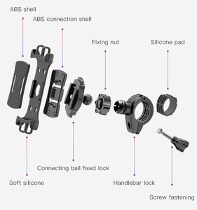 ที่ยึด<span class=keywords><strong>โทรศัพท์</strong></span>มือถือสำหรับมอเตอร์ไซค์/จักรยาน ทำจากพลาสติก ABS ติดตั้งง่าย ปรับความสูงได้ ใช้คลิปหนีบ ติดตั้งได้กับแฮนด์จับทั่วไป - Product Image 5