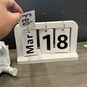 <span class=keywords><strong>Calendrier</strong></span> minimaliste en bois à feuillets mobiles, <span class=keywords><strong>calendrier</strong></span> perpétuel de bureau, décoration pour la maison et l'étude, accessoire <span class=keywords><strong>photo</strong></span> - Product Image 1