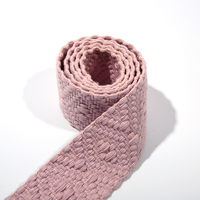Sangle en sanglelette tissée personnalisable en polyester/nylon, durable, 5 cm de large, garnitures jacquard écologiques pour sacs à dos et textiles de maison