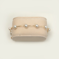 Pulsera de Lujo Hecha a Mano con Eslabones de Oro Sólido de 18K y Perlas Akoya, Joyería Fina Personalizada de Grado AAAAA