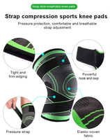 Genouillères en néoprène élastiques, genouillère de compression tricotée, support de genouillère avec sangles bilatérales
