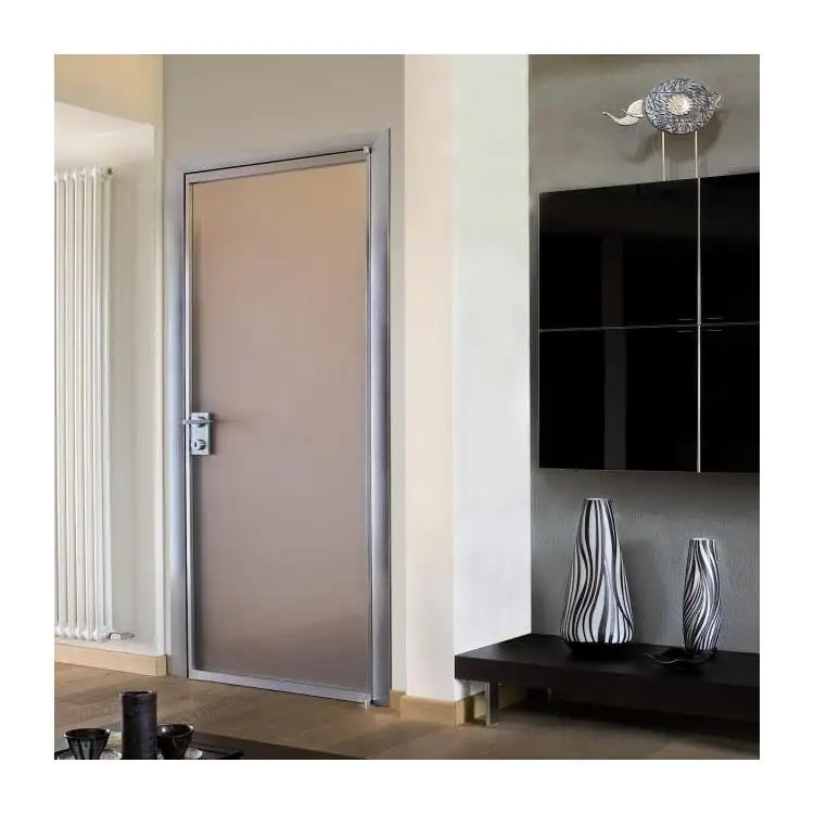 Desain terlaris bagus baja keamanan pintu masuk utama eksterior pintu baja logam desain untuk pintu aluminium Rumah