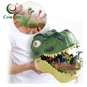 头部储物盒玩3D垫橡胶套装儿童恐龙迷你玩具