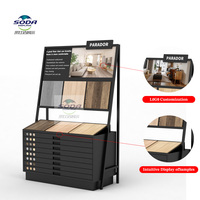 Support d'affichage de panneau de porte de placard modulaire, support de carrelage coulissant pour la personnalisation des salles d'exposition de vente au détail