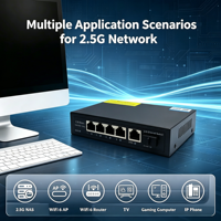 Switch de Red Ethernet RJ45 de 5 Puertos 2.5G con 1 Puerto SFP de 10G para Uplink, Apilable y con QoS, Plug and Play para Cámaras IP/Puntos de Acceso WiFi - En Stock
