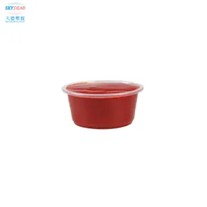 2 Compartiment Plastic Dompelen Saus Cup