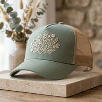 Gorras Trucker Unisex de Estilo Deportivo, Color Sólido, Visera Plana, Ajustables con Broche, 5 Paneles, 100% Poliéster, para Adultos, Aptas para las Cuatro Estaciones