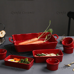 China Wholesale Custom Printed Cake Kitchenware Baking Ceramic <strong>Bakeware</strong> <strong>Sets</strong> - Product Image 4