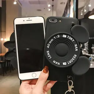 Dessin animé caméra téléphone sac Silicone bandoulière fronde <span class=keywords><strong>Mickey</strong></span> portefeuille téléphone étui pour <span class=keywords><strong>Iphone</strong></span> 16 15 14 Plus 13 Pro Max 12 <span class=keywords><strong>11</strong></span> couverture arrière - Product Image 5