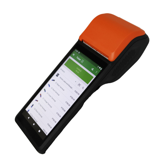 Handheld Android 11 PDA POS Printer 58mm Mobile Receipt Thermal Printer 5.5inch HD Support WiFi Bluetooth Sales of Point System