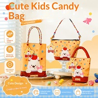 Sac cadeau en velours pour le premier anniversaire d'un bébé d'un mois, avec bonbons et poignée intégrée