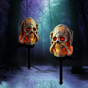 Lámpara Decorativa de Resina con Forma de Calabaza, Alimentada por Energía Solar, para Decoración de Jardín y Patio en Halloween - Product Image 4