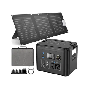 110V Solar Generator 296WH Portable Power Station Outdoor Camping Charging 350W Solar Power Generator